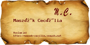 Maszák Cecília névjegykártya